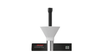 Funnel with sample pusher Funnel with sample pusher
