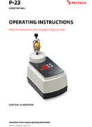 Operating manual Mini-Mill PULVERISETTE 23